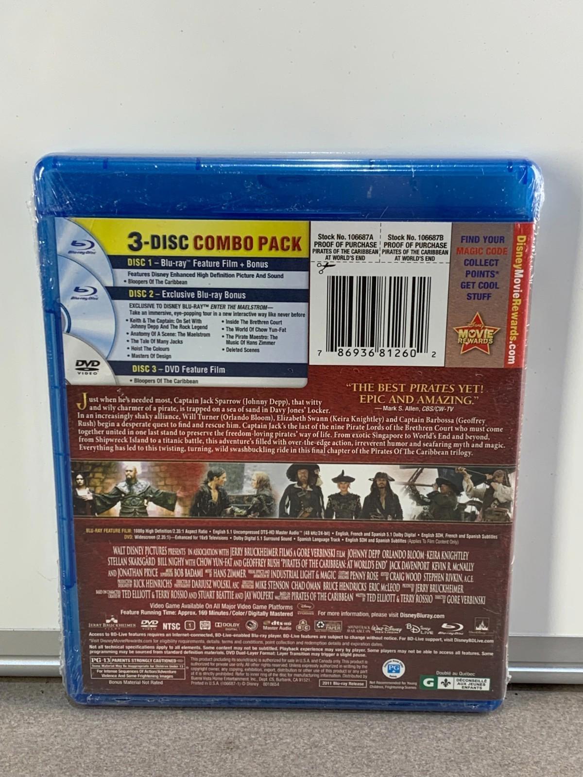 Pirates of the Caribbean: At World's End (Blu-ray, 2007) Sealed