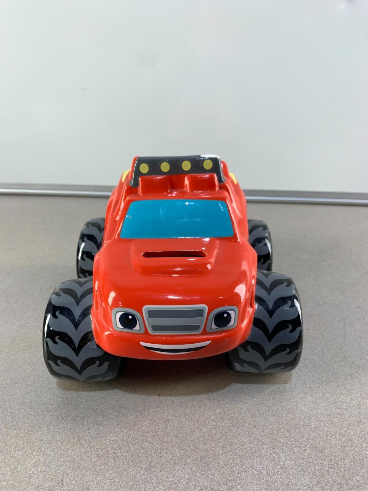 Nickelodeon blaze and the monster machines Ceramic Piggy Bank. Red Bank Truck.