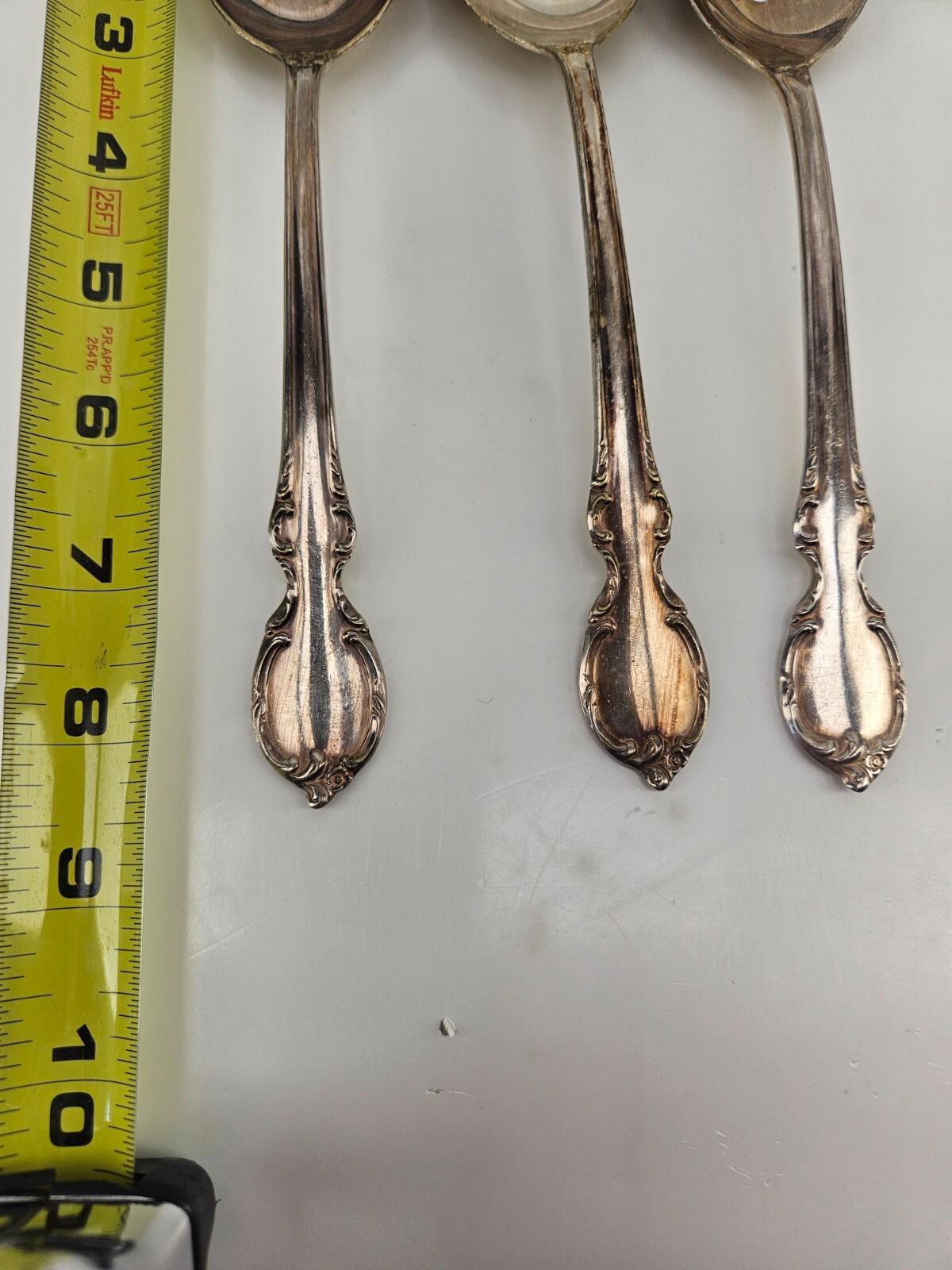 Lot of 3 - Vintage 1847 Rogers Bros Silverplate Spoons 8.5"