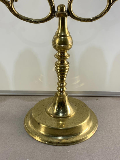 Antique Huge Victorian Brass Ornate Candelabra for 5 Taper Candles