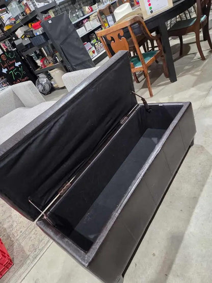 Bouclair Faux Leather Storage Bench