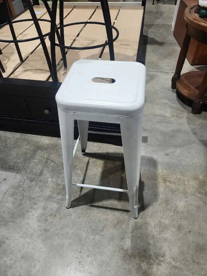 White Metal Bar Stool