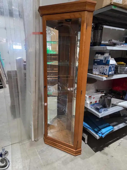 Corner Lighted Curio Cabinet