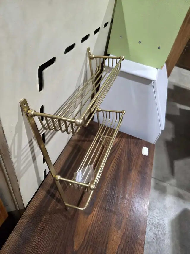 New! Small Brass Shower Shelf