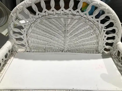 White Wicker Shelf