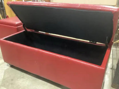 Large Red Storage Ottoman