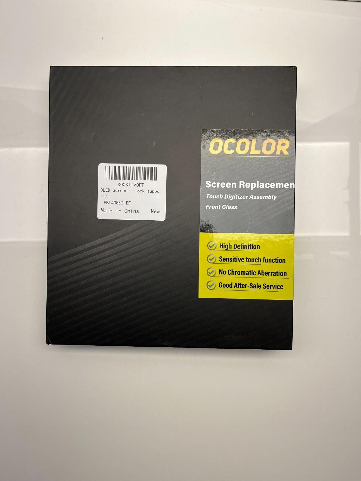 OCOLOR Touch Digitizer Assembly & Front Glass Replacement for Samsung S20 FE 5G