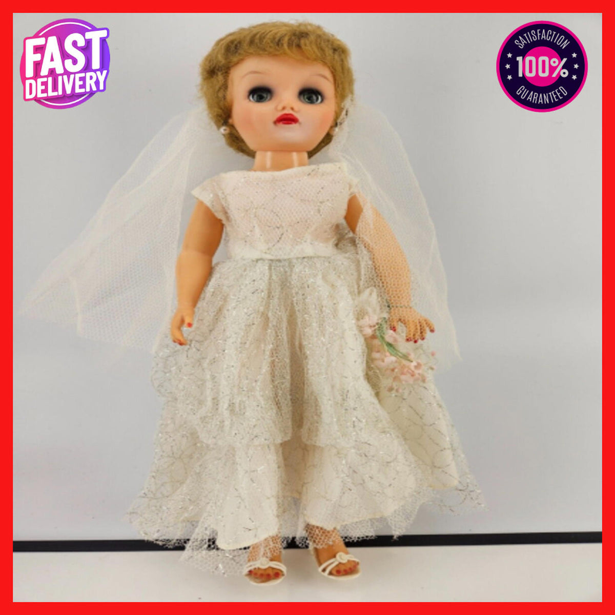 Dee An Cee Doll - Wedding Dress - 17.5 inches