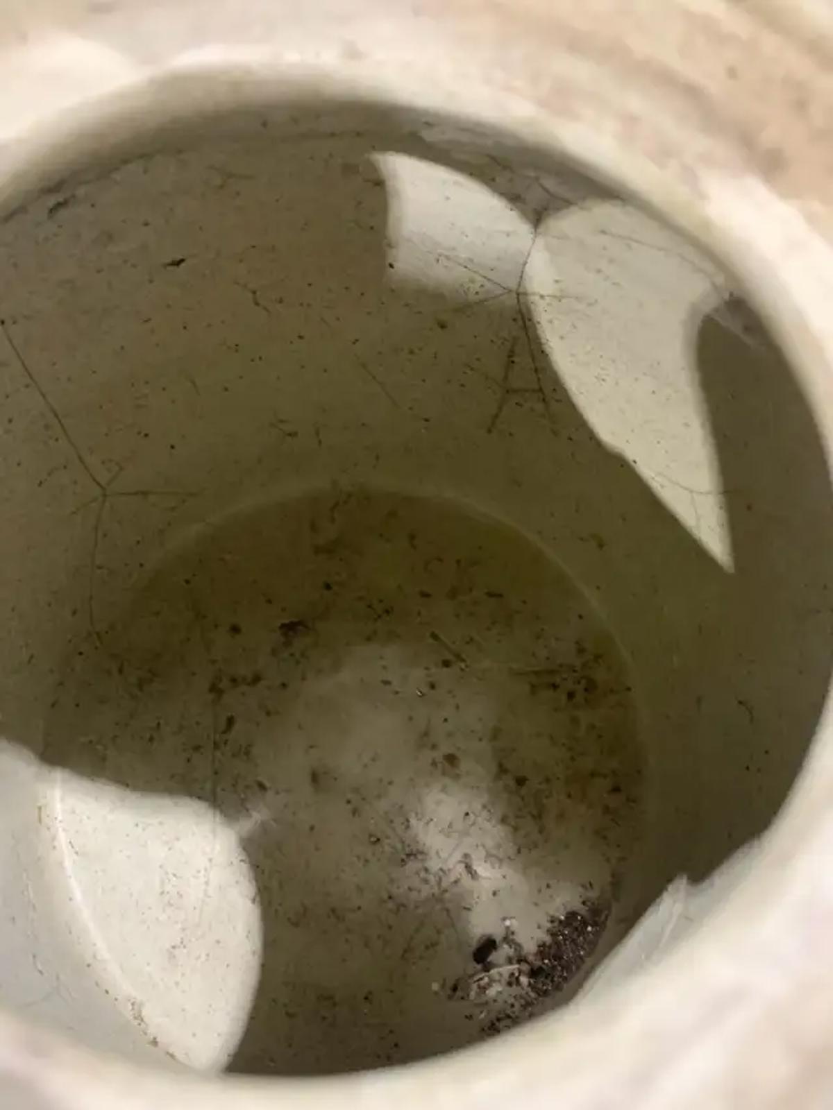 Vintage Crock Jar with lid and handle