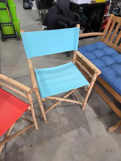 Folding Bamboo Director Chairs - 2 Available