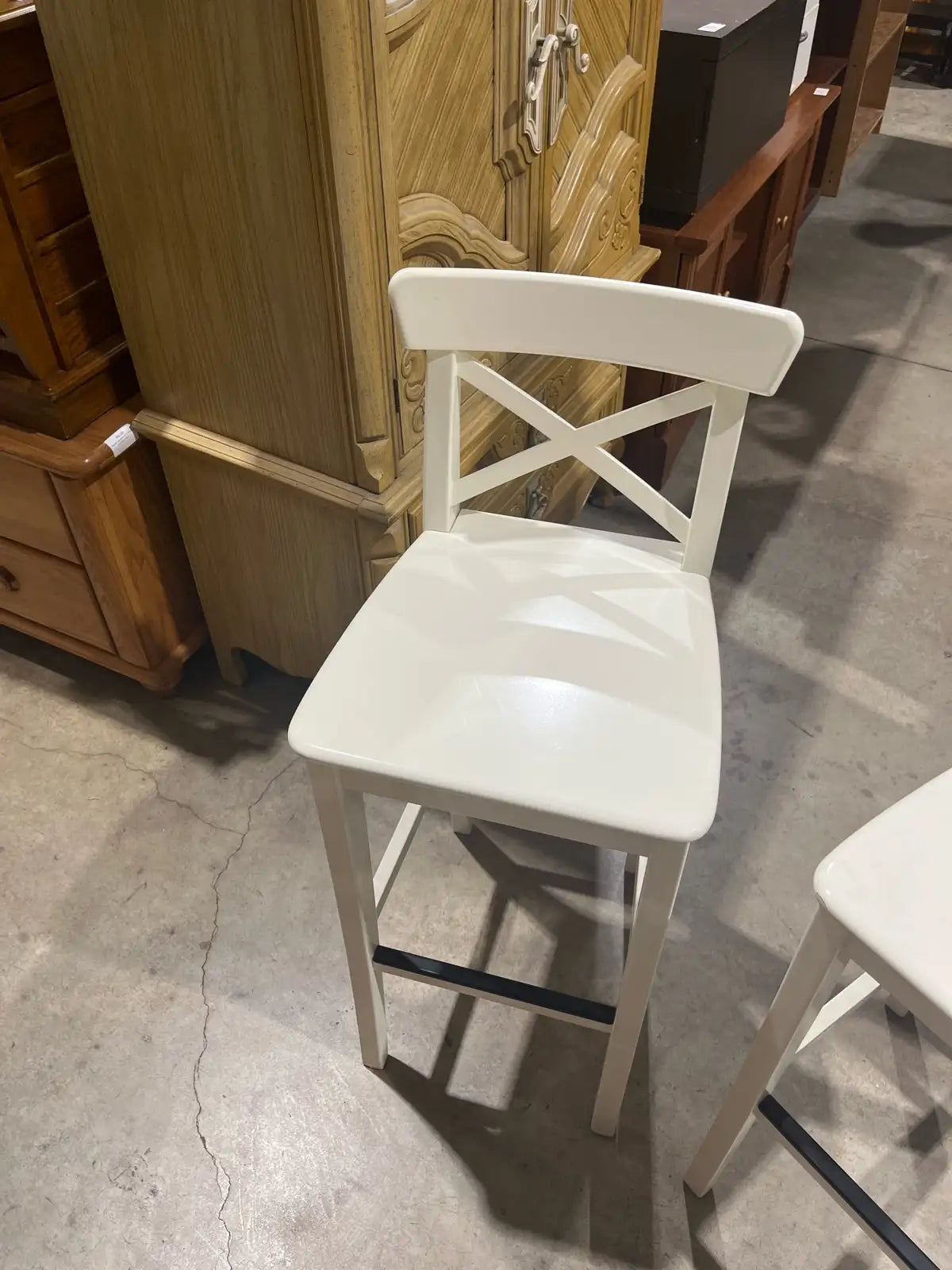 Set of two ikea ingolf bar stools chairs