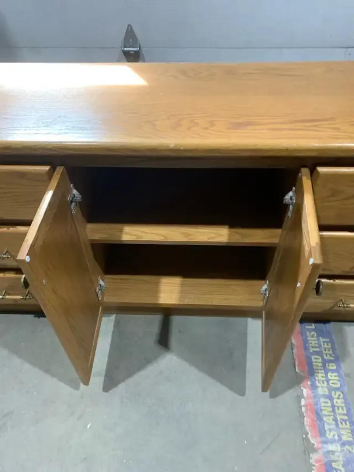 Oak Effect 6 Drawer Dresser