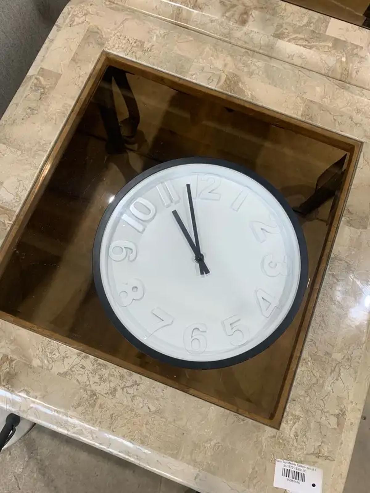 Modern Monochrome Numbered Wall Clock