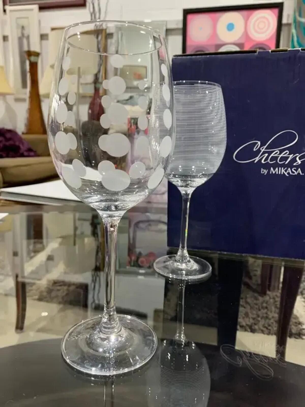 Mikasa Cheers Crystal Wine Glasses