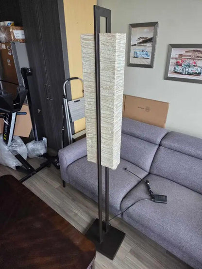 Japanese-inspired "Shoji" rice paper style floor lamp