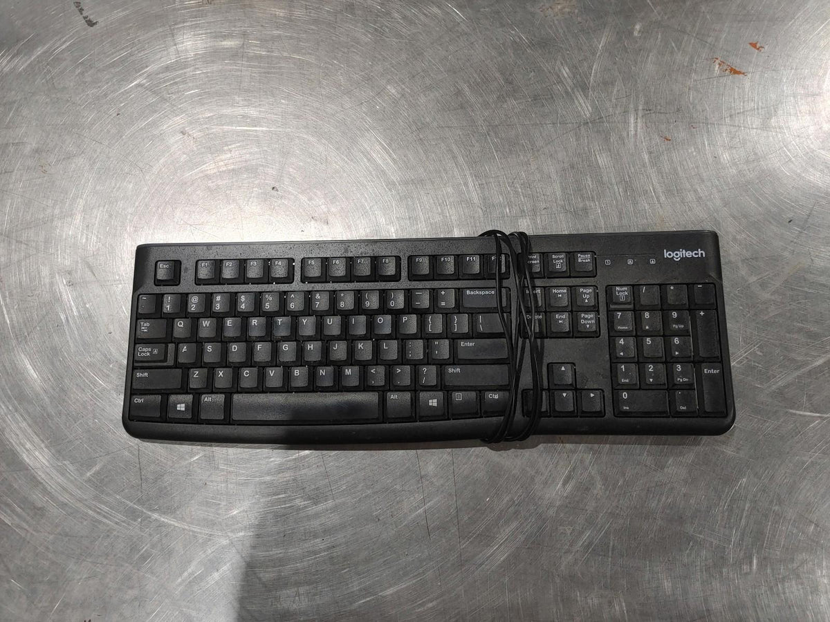 Good Condition Logitech K120 Wired USB Keyboard Black Tested Working