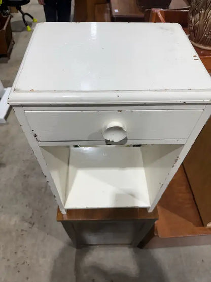 White Wooden Side Table