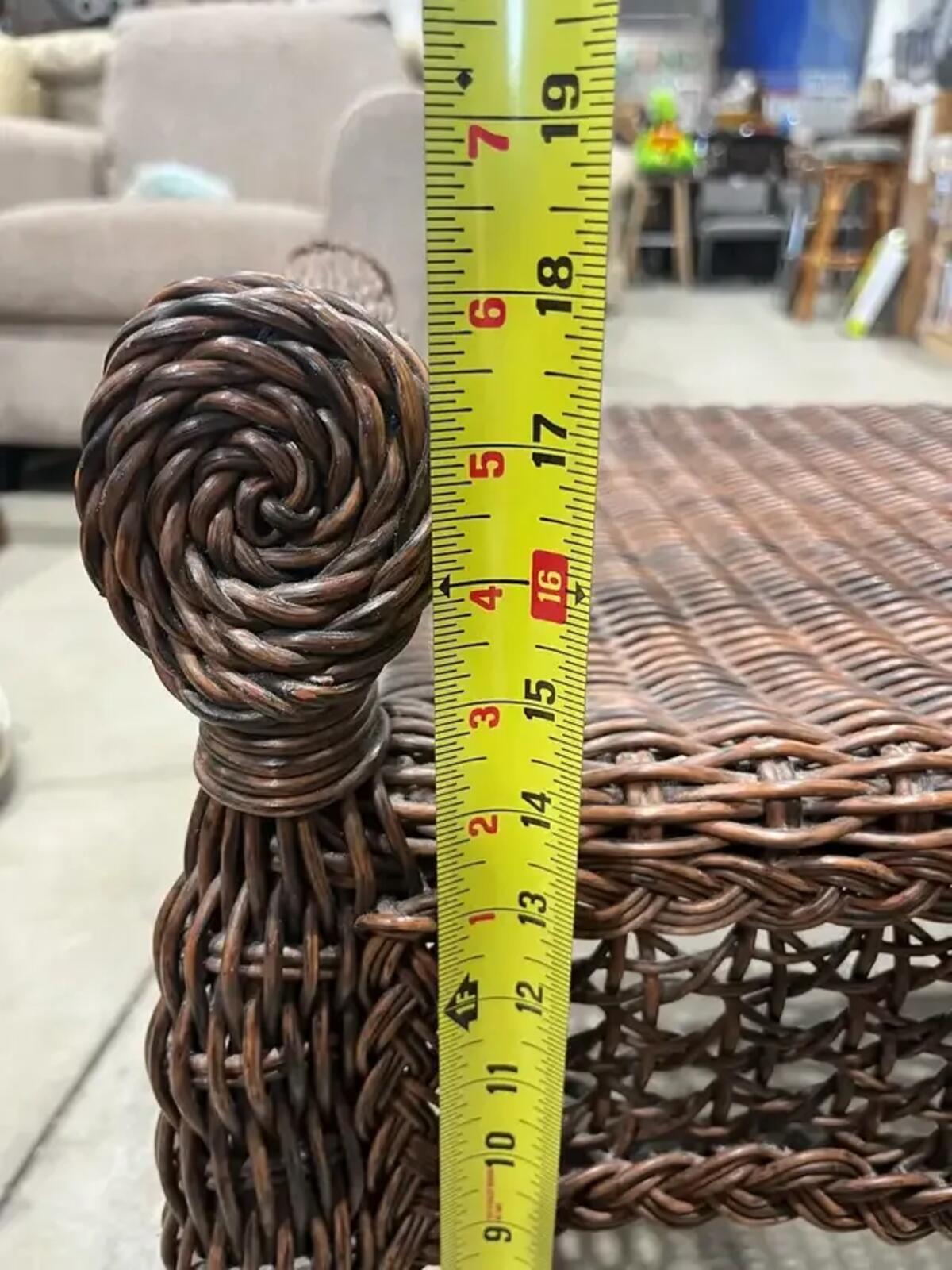 Wicker Bench/Stool with handles