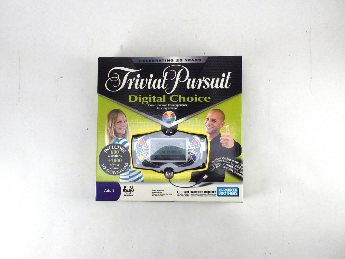 Trivial Pursuit Digital Choice Board Game, Parker Brothers - New & SEALED!