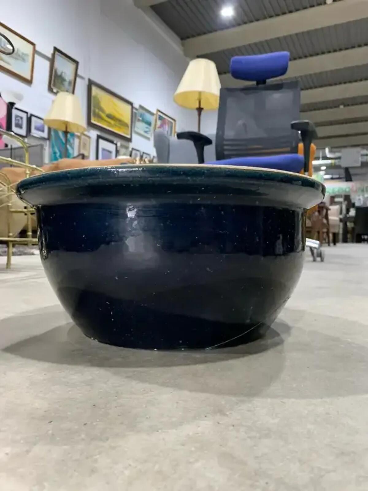 Large Navy Outdoor Planter Pot