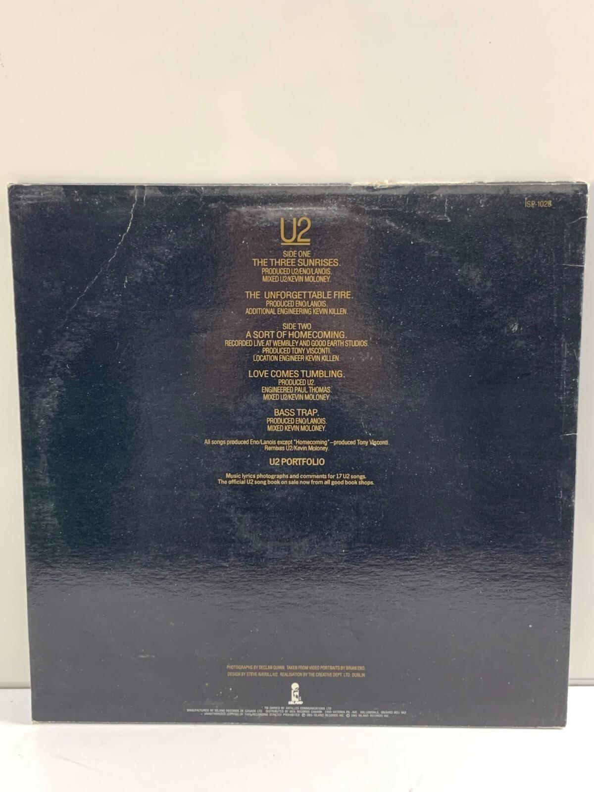 U2 The Unforgettable Fire 1985 5- track 12" vinyl EP single Love Comes Tumbling
