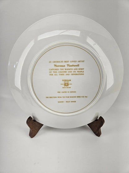 Norma Rockwell Collector Plate - Summer Trout Dinner