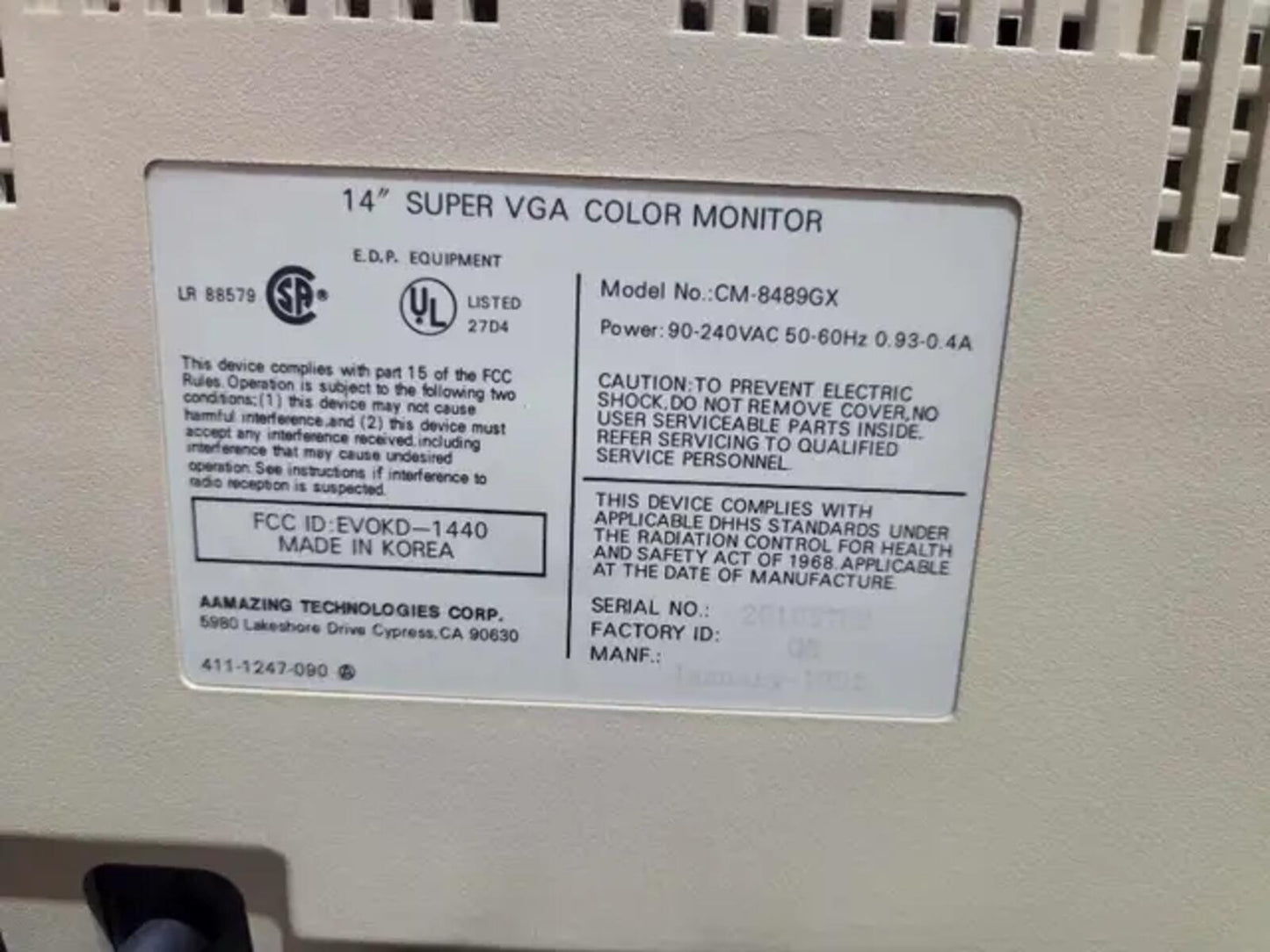 New! Aamazing 14" Monitor - CM-8489GX