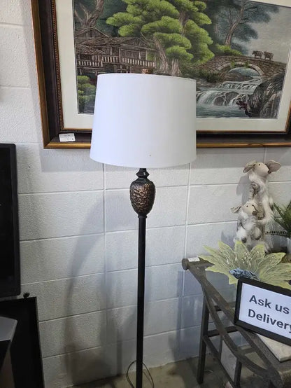 Brass Look Metal Floor Lamp - 58"