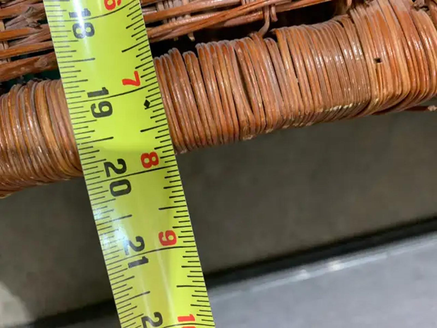 Large Wicker Trunk with Detailed Gold Hardware