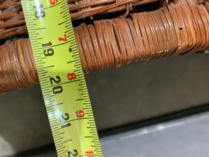 Large Wicker Trunk with Detailed Gold Hardware