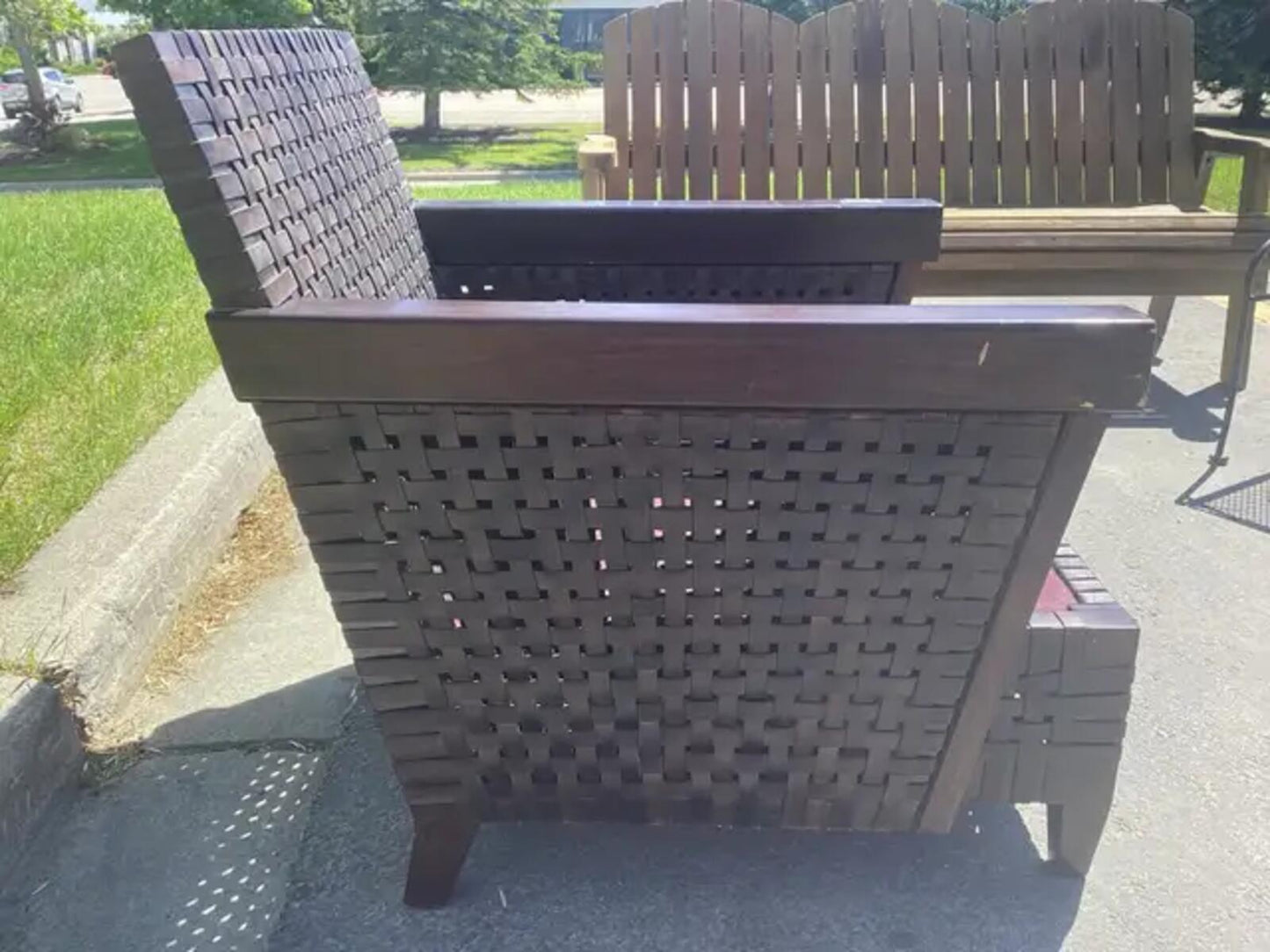 Woven Wood Outdoor Chair