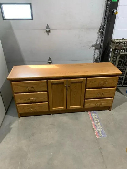Oak Effect 6 Drawer Dresser