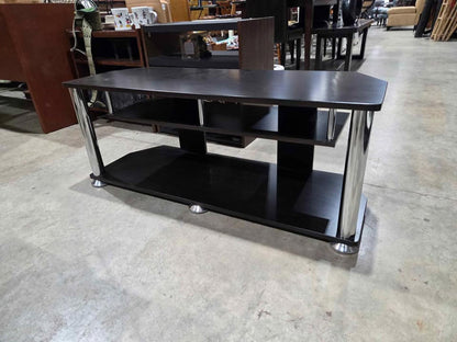 Black TV Stand Media Console w/ Shelves