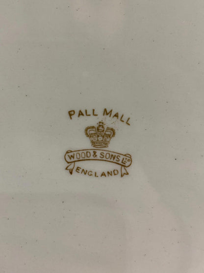 Antique Platters by Wood & Sons Pall Mall Red Pattern, England
