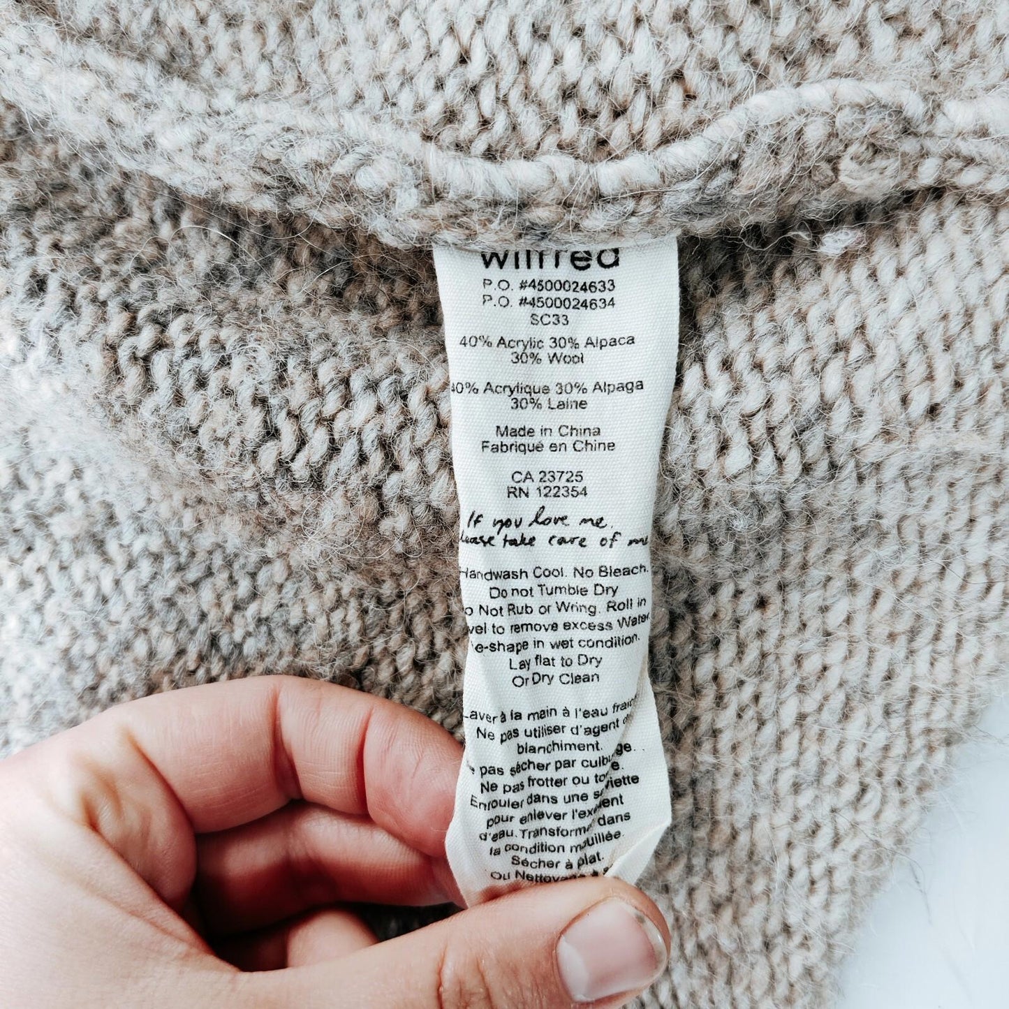 Wilfred Italian Wool Cardigan Women's Size L