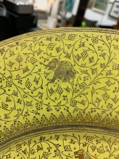 Yellow and Gold Decorative Plate