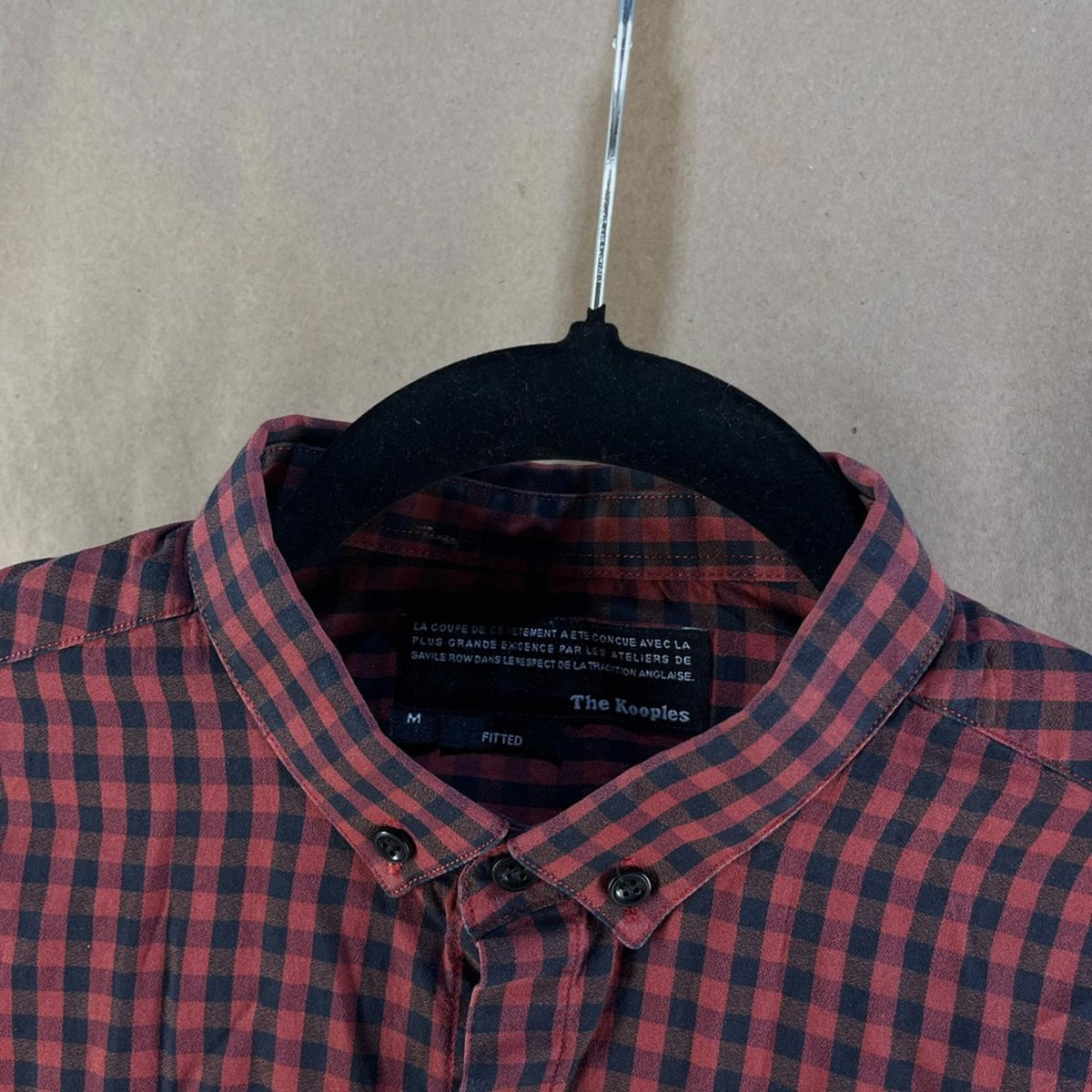 Chemise à carreaux rouge et noire The Kooples (Taille M)