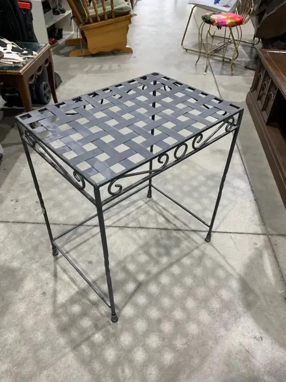Woven Metal plant table