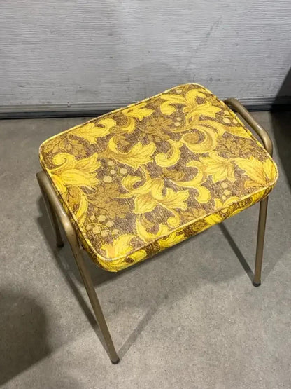 Vintage Yellow/Gold Retro Stool