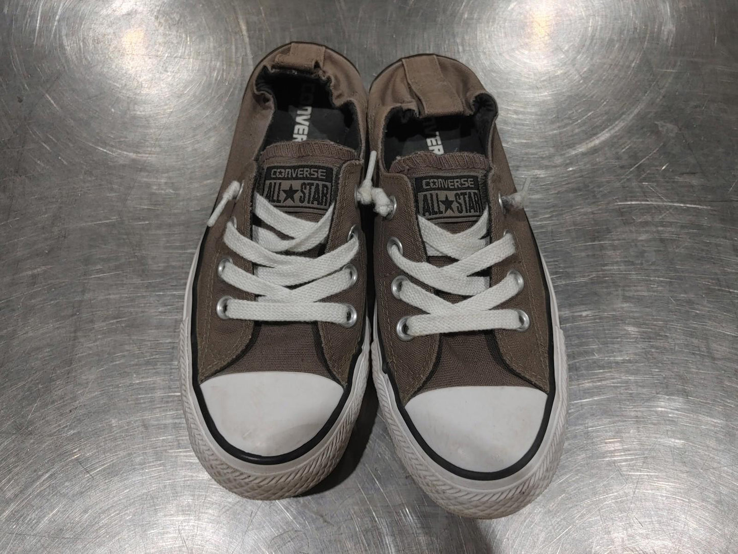 Converse All Star Shoes Size 6.5 Brown/White Good Condition