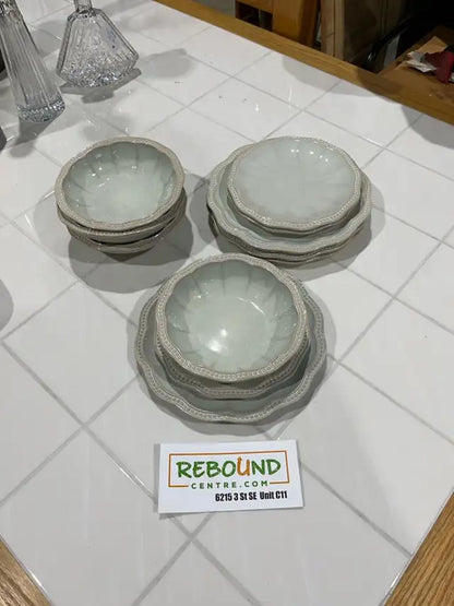 Light Stone Dinnerware Set of 12