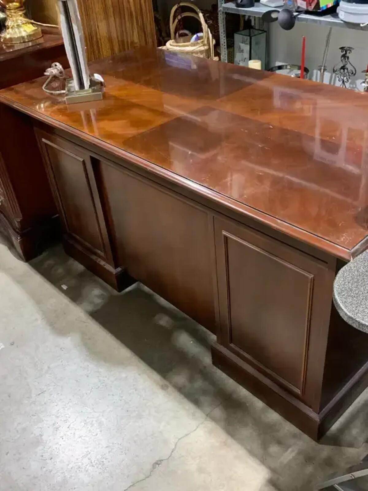 Solid Wood Drexel Desk with filing drawers