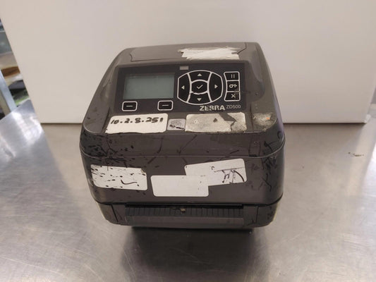 ZEBRA ZD500 Thermal Label/Paper Printer Black/Grey w/ Power Supply Untested