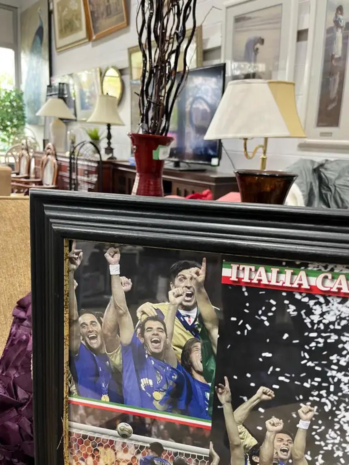 encadré et monté sous double passe-partout, Italie, championne de la Coupe du monde de football de la FIFA 2006