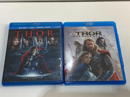 Lot of 2 Blu-Ray THOR &  Thor: The Dark World