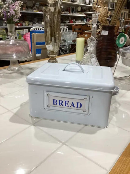 White Metal Bread Box