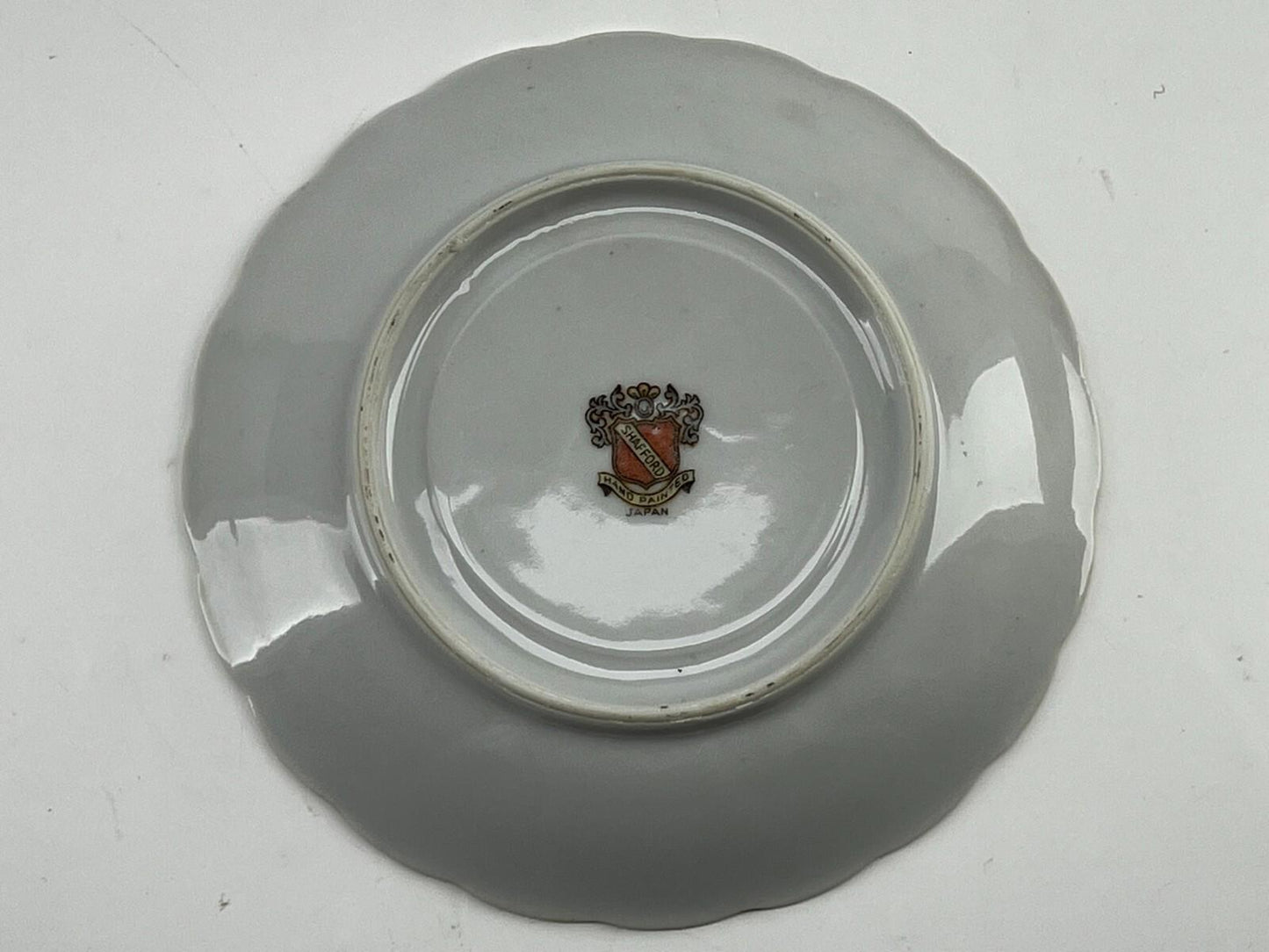 Vintage Shafford - Pink and Gold Floral - Three Footed Cup & Saucer - Teacup