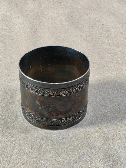 Oversize 1910s Antique American Silverplated Napkin Ring