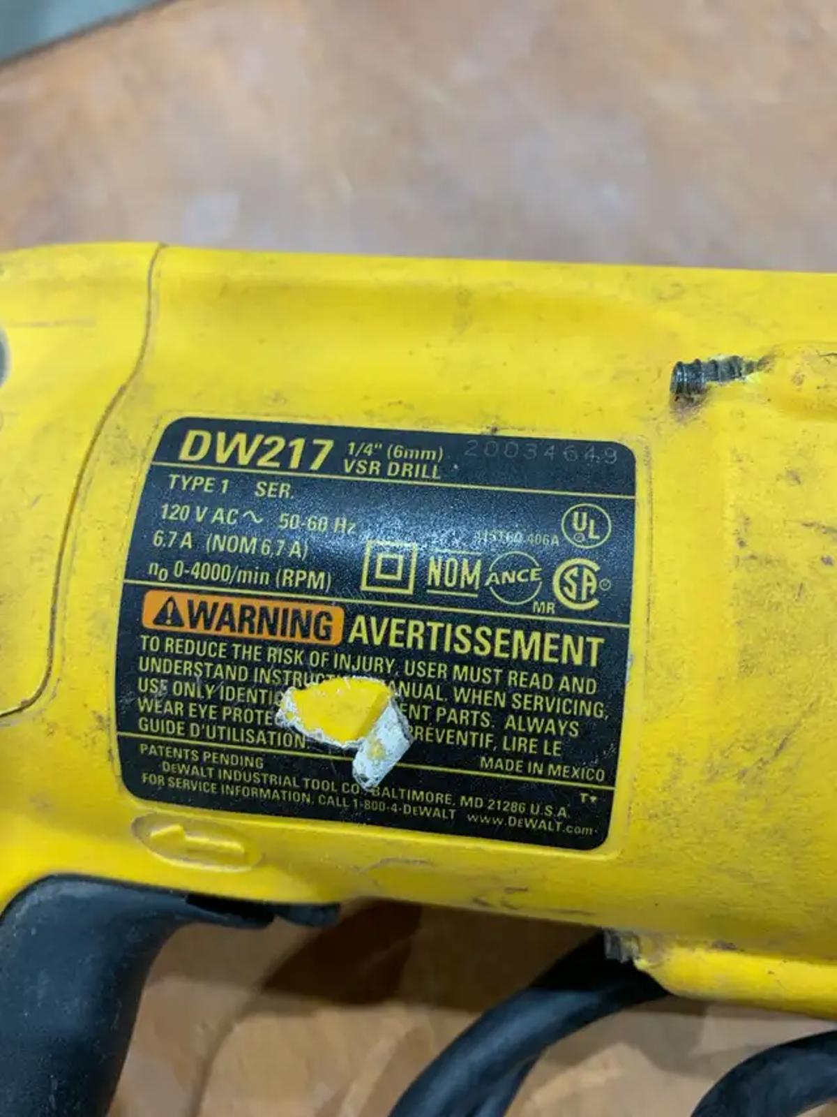 DeWalt Corded Drill