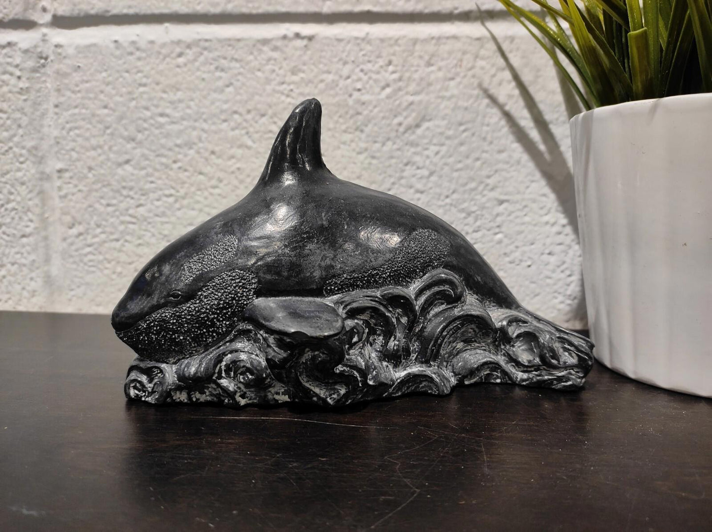 Wolf Original Soapstone Killer whale Figurine